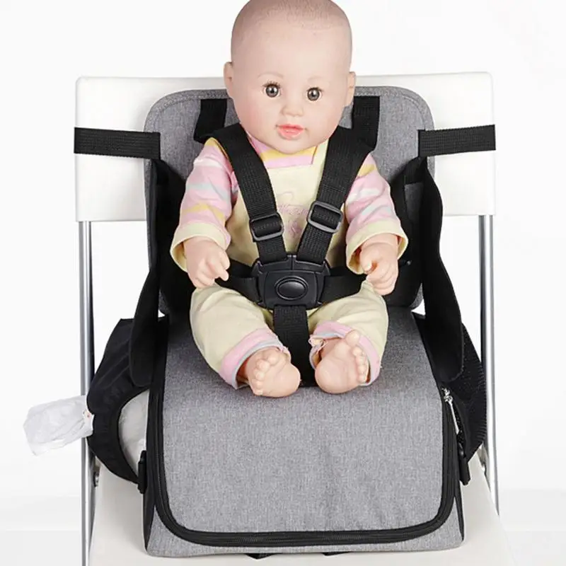 

Portable Baby Dining Chair Carrying Diaper Tote Bag Mom Backpack Baby Bottle Diaper Bag Multifunctional Large Capacity Handbag
