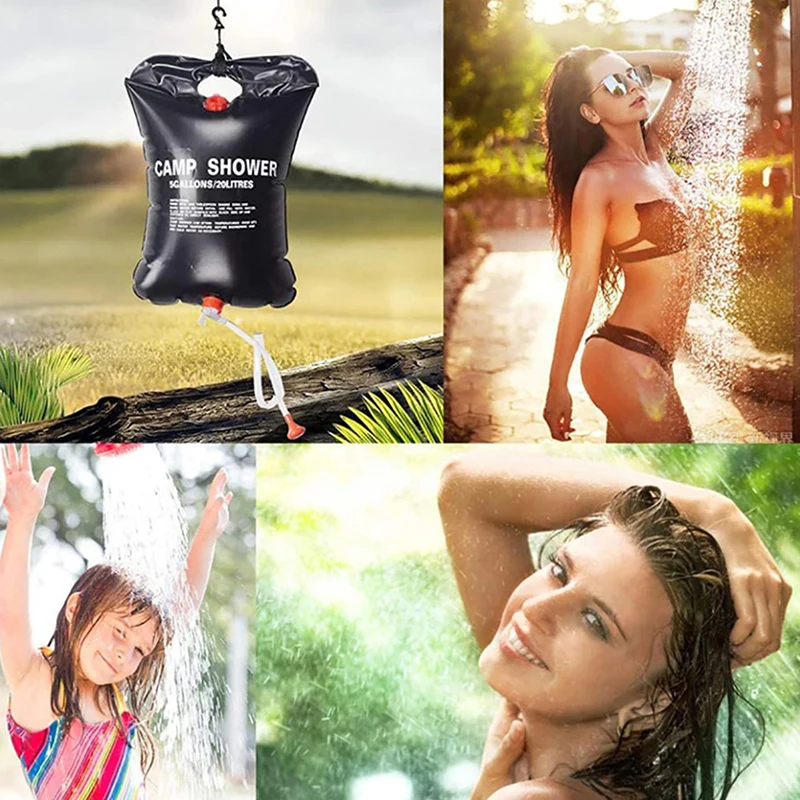 

20L portable shower bag Camp Shower Bag Solar Energy Heated Portable Folding Outdoor Bath Travel Large Capacity Storage Water