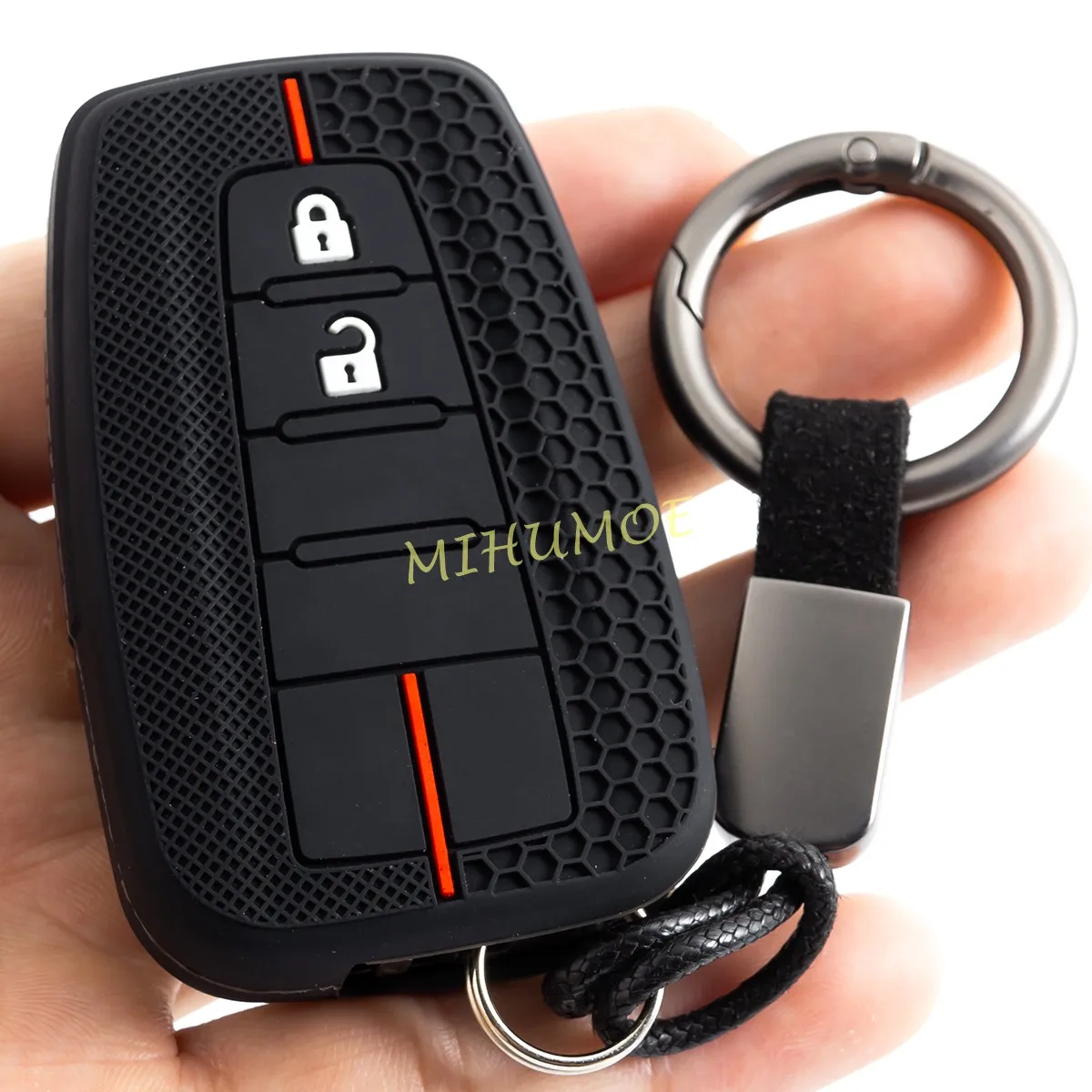 Силиконовый 2-кнопочный автомобильный брелок с кольцом-цепочкой чехол