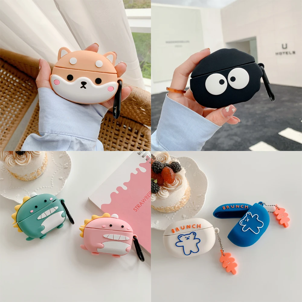 For Beats Studio Buds Case 3d Cartoon Cute Shark Soft Silicone Earphone  Cases Wireless Headphone Cover Bags Protective Cover - Protective Sleeve -  AliExpress