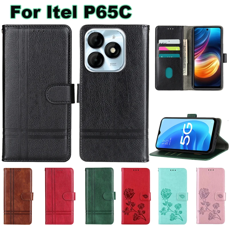 Для чехол на Itel P65C P55T P665L P55 NFC Чехол Кожаный кошелек Funda для телефона Coque 4G A666L Power 55