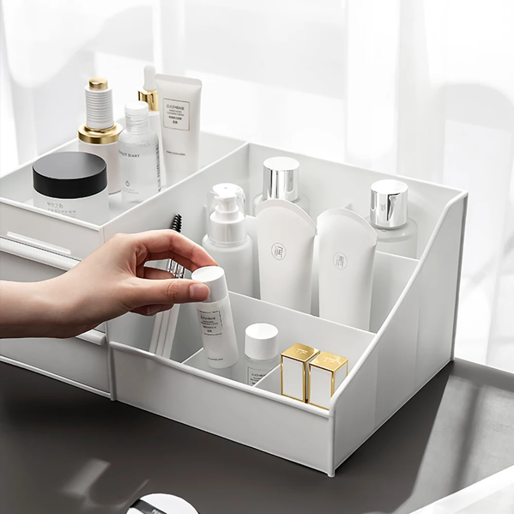 

Органайзер для косметики большой емкости, настольный органайзер для хранения косметики, ювелирных изделий, лака для ногтей