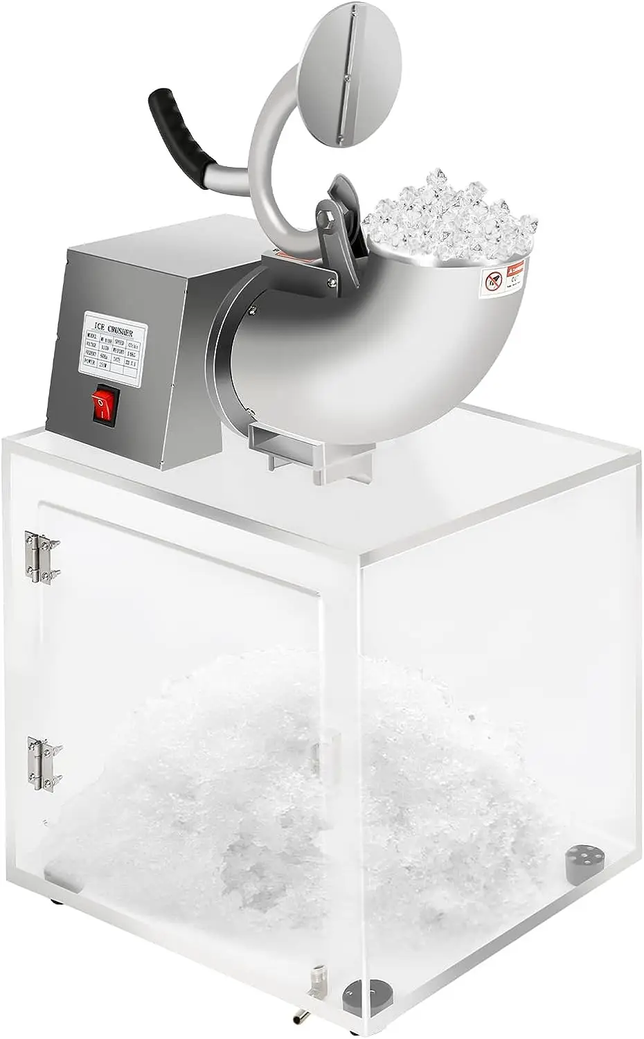

Ice Shaver Macker Snow Cone Machine 440lbs/hr, ETL Approved 300W Ice Crusher Machine with Dual Blades, Shaved Ice Machine for H