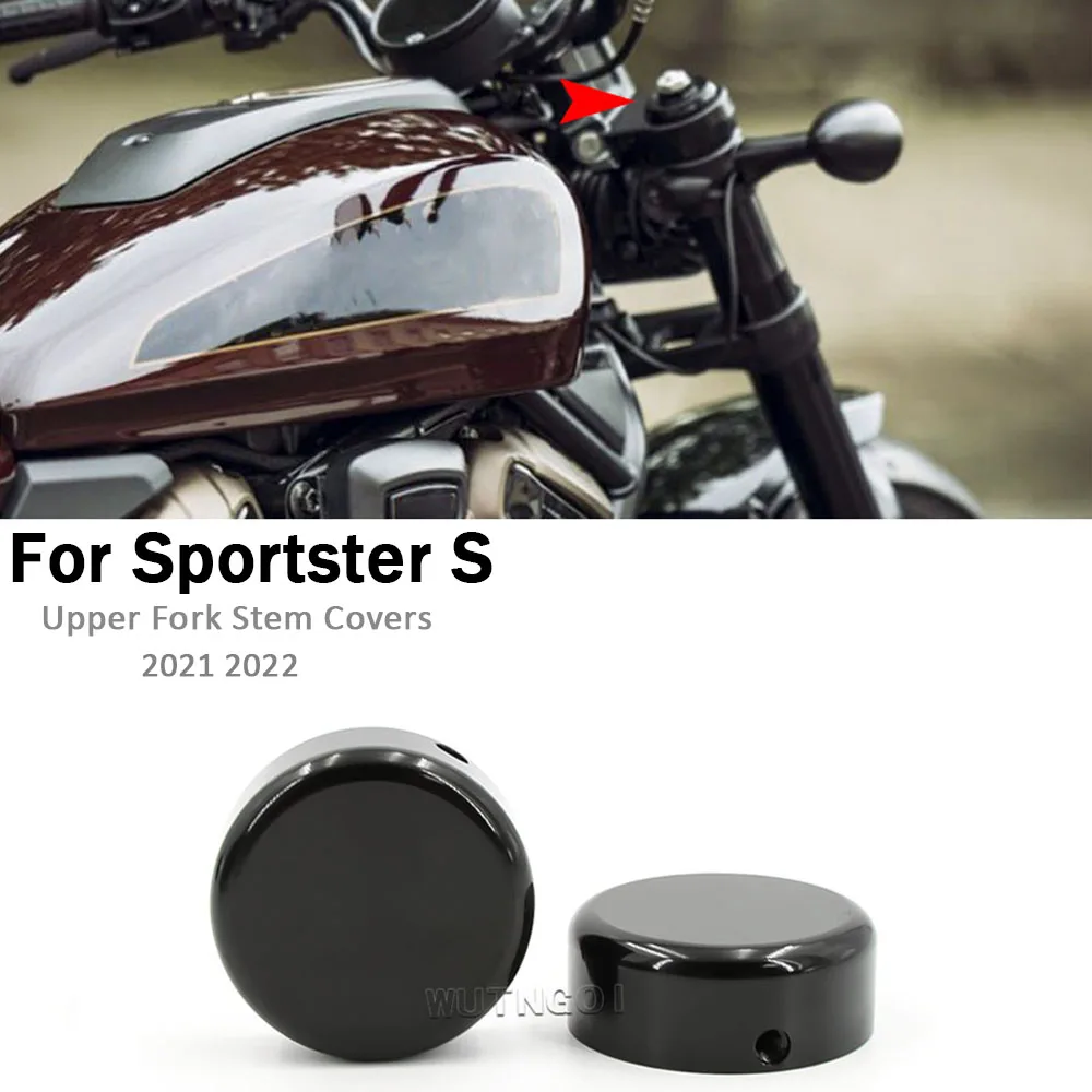 

For Sportster S 1250 Accessories New Motorcycle Upper Fork Stem Covers Black For Sportsters1250 RH 1250 RH1250 S 2021 2022