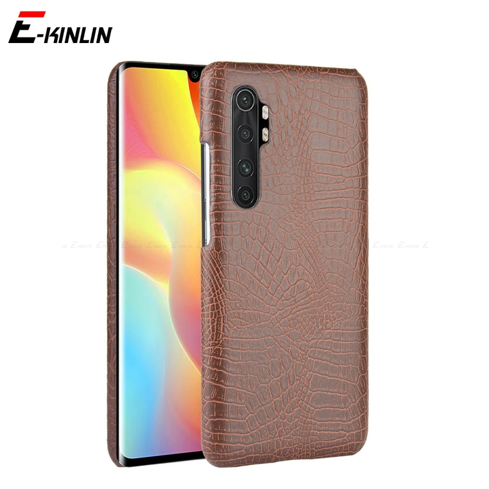 Thin Snake Crocodile Pattern PC Back Cover For XiaoMi Mi Note 10 10T 9 9T 8 Pro SE A3 A2 Lite Max Mix 3 2 Leather Phone Case