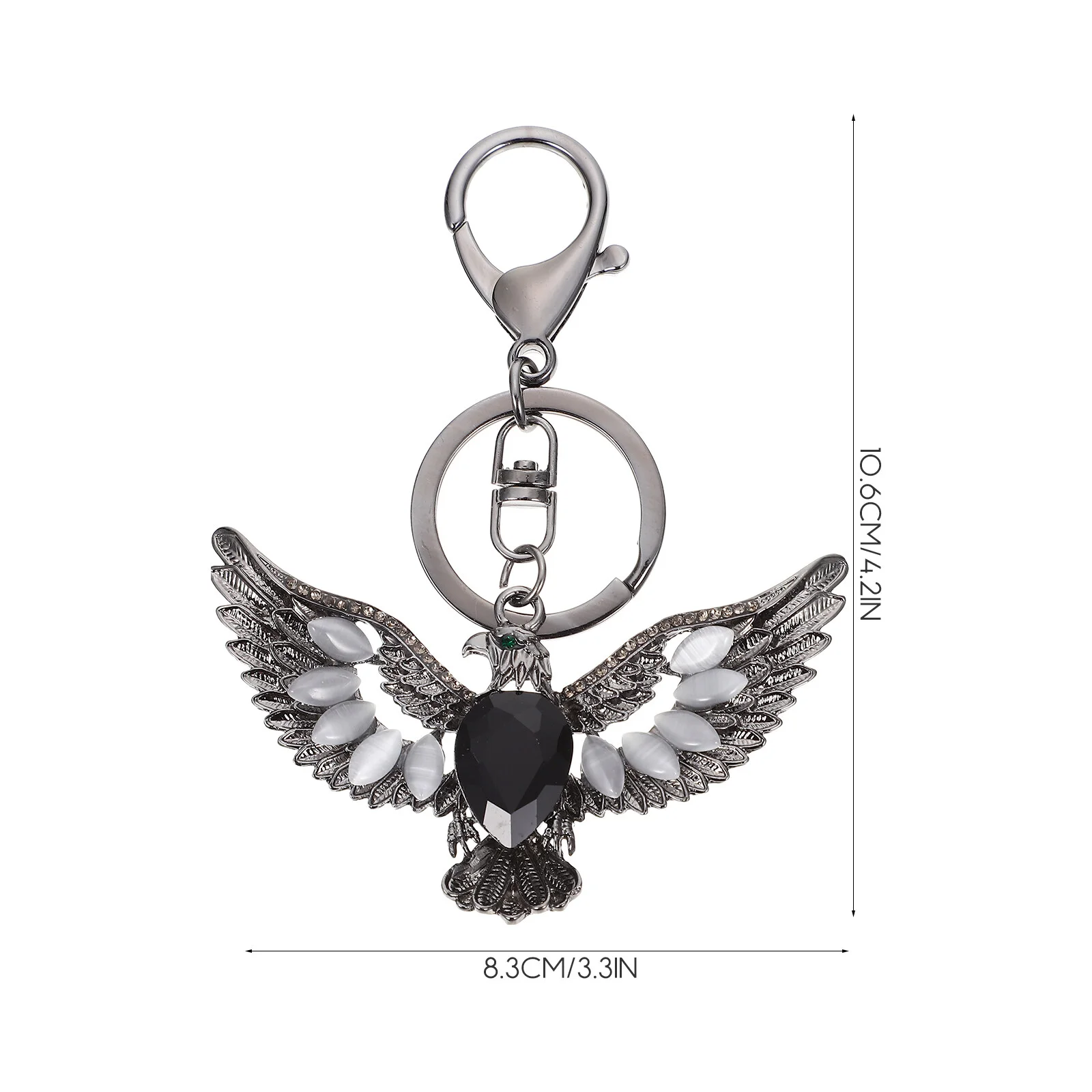 Accessories Animal Key Ring Pendant Delicate Keychain Rhinestone Inlaid Eagle-shaped