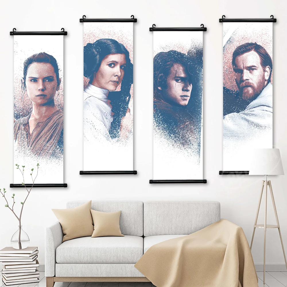 Холст Leia органа соло печатная звезда искусство на стену Финна Люк Скайуокер