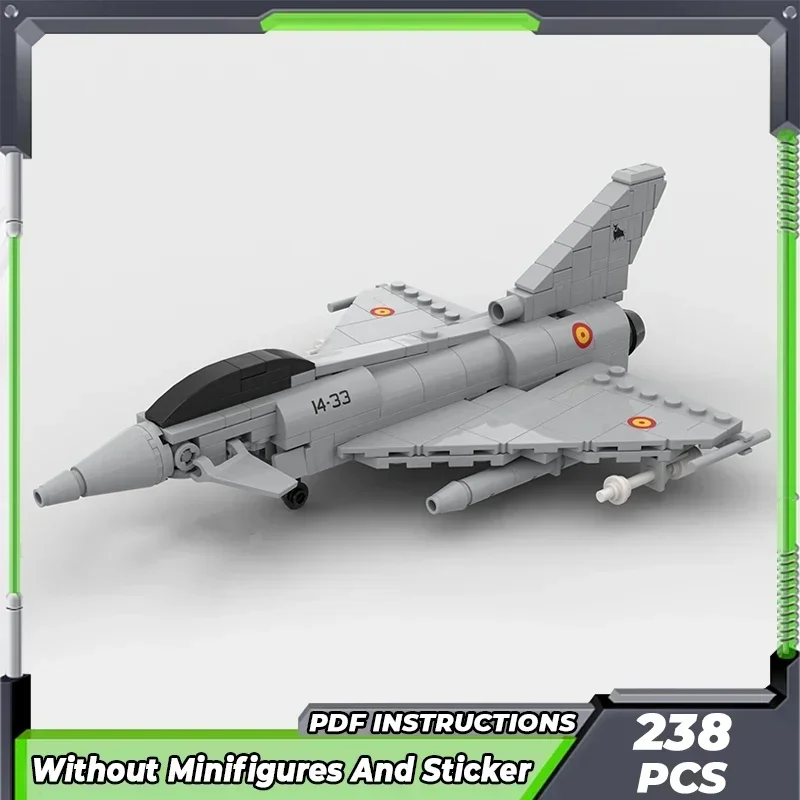 Moc Building Bricks Военная модель 1:72 Eurofighter Typhoon Fighter Технология Блоки Подарки