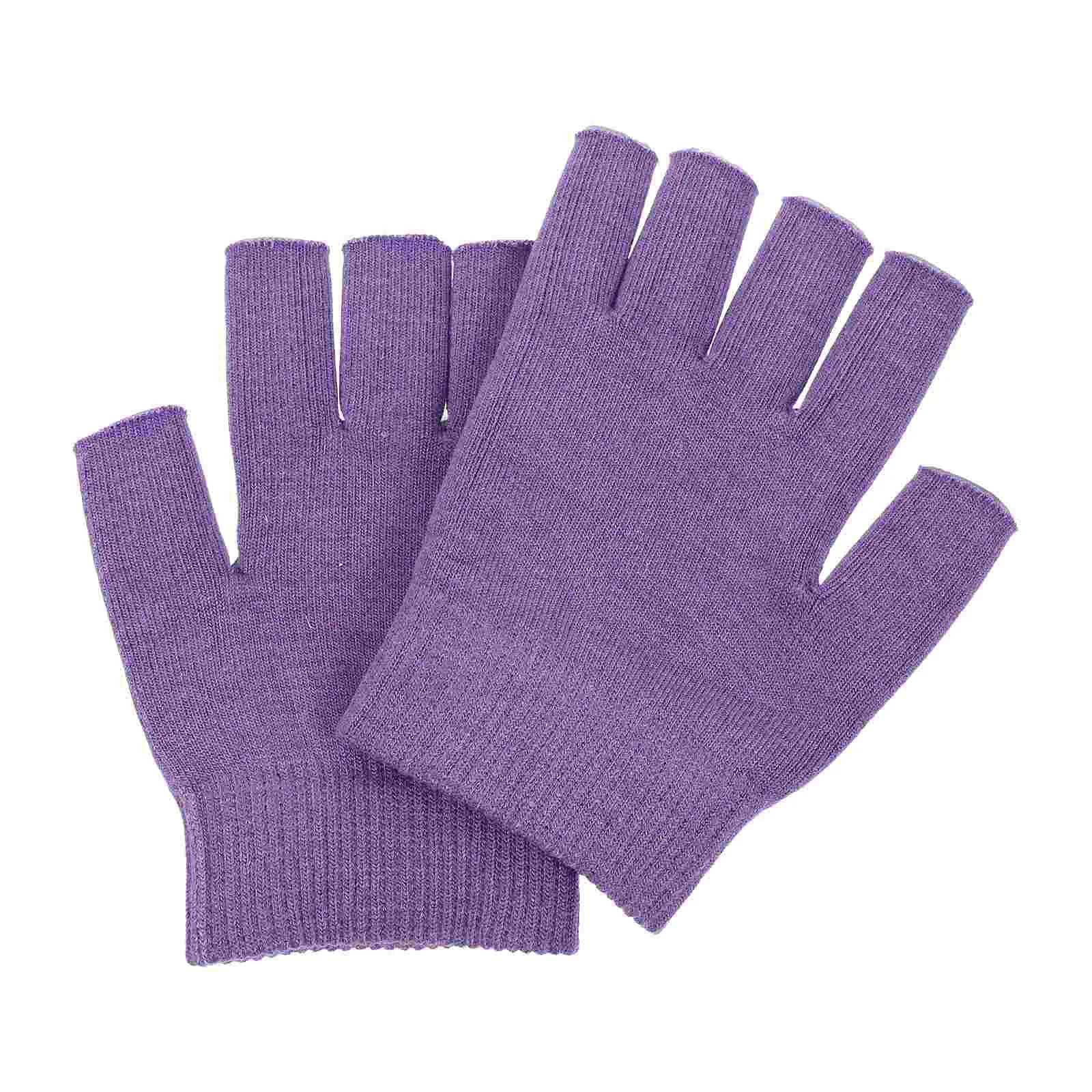 

Gloves Moisturizing Hand Fingerlessspa Care Knittedhands Half Finger Typing Mittens Beauty Repair Moisture Dry Skin White Lotion