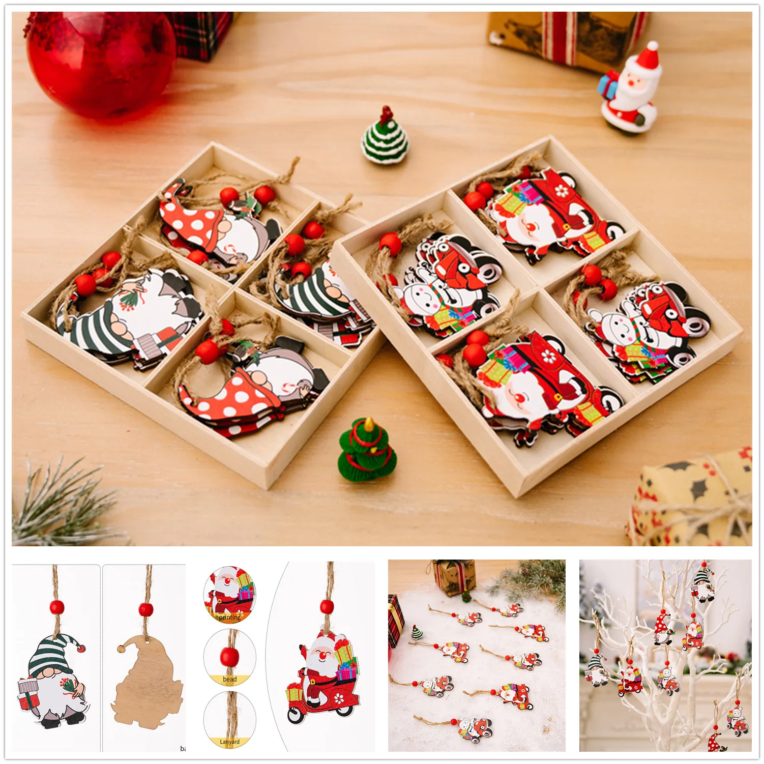 

Рождественские деревянные украшения, подвеска в виде гнома, рождественские украшения для дома, куклы, деревянный поезд, подарки для детей на новый год 2023, Рождество 2022