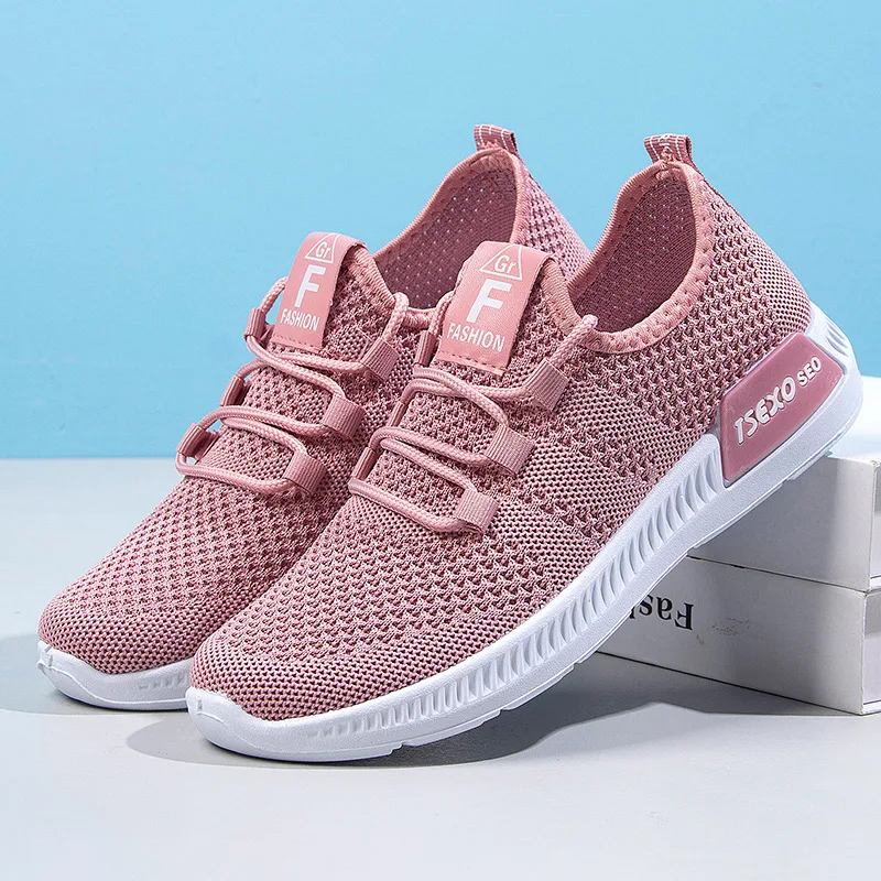 

2022 Spring New Women's Sports Shoes Casual Flat Running Shoes All-match Breathable Women's Shoes
