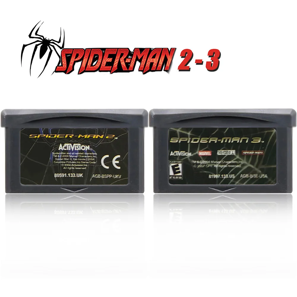 Игровые Картриджи Spider-Man GBA 32-битная Коллекция Видеоигр Совместимые С GBA/SP/DS —