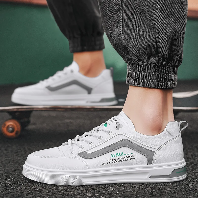 

Men Casual Shoes White Sneakers Breathable Male Footwear Lace-Up Fashion Men Running Walking Tennis Shoes Zapatos Hombre