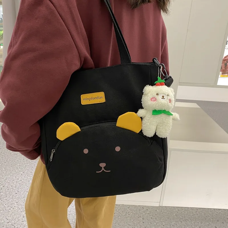 

Japanese Korean women large-capacity cute bear shoulder bag 2022 trendy literary girl large-capacity student handbag