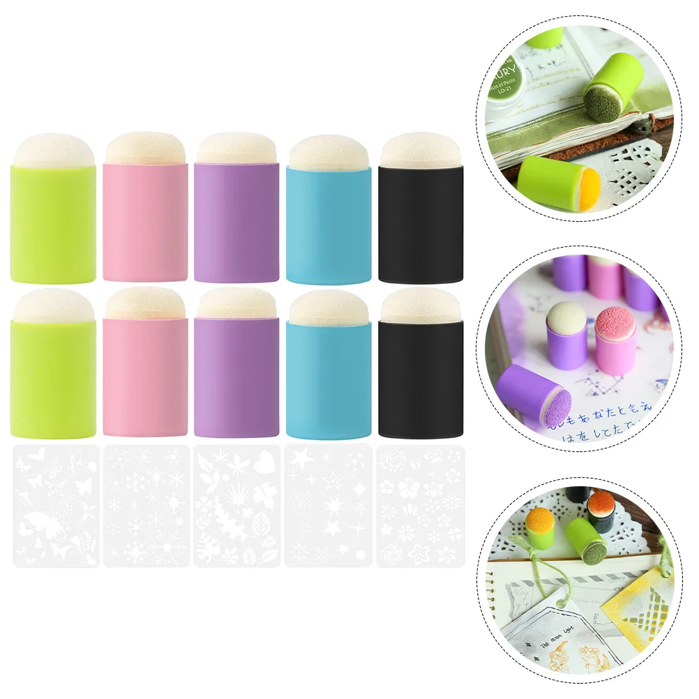 

Die Refers Brush Suit Child Cards Kids Painting Template Sponge Ink Blender Tool