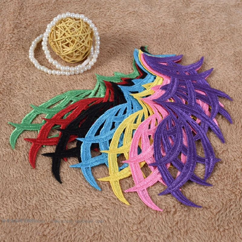 10 штук/лот Вышивка Цветы Заплатки Золотая Кружевная Аппликация Воротник Свадебное Платье Формальные Аксессуары Пайеточная Ткань Заплатка Лц17.