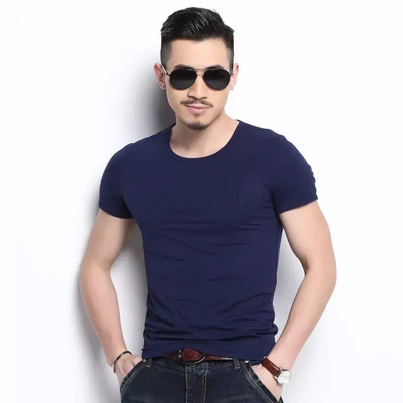 

P1579 -Workout fitness men Short sleeve t shirt men thermal muscle bodybuilding wear compression Elastic Slim exercise clothing