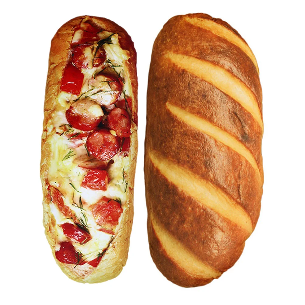 

2 Pcs Creative Artificial Bread Throw Pillow Sleeping Pillow Comfortable Pillow Cushion