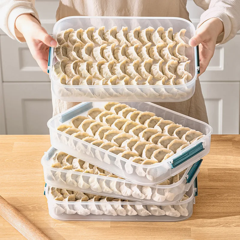 

Large Capacity Dumpling Box Household Frozen Special Sealed Fresh-keeping Multi-layer Dumplings Storage Box Kitchen Accessories