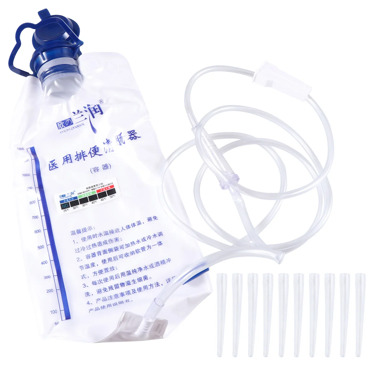 

Enema Kit Reusable 1200ml Enema Cleaning Enema with Flow for Bowel Management Acute Treatments