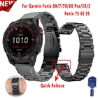 Ремешок стальной для Garmin Fenix 7X 7 7S 6 6S 6X Pro 5 5X Plus, 20 22 26 мм