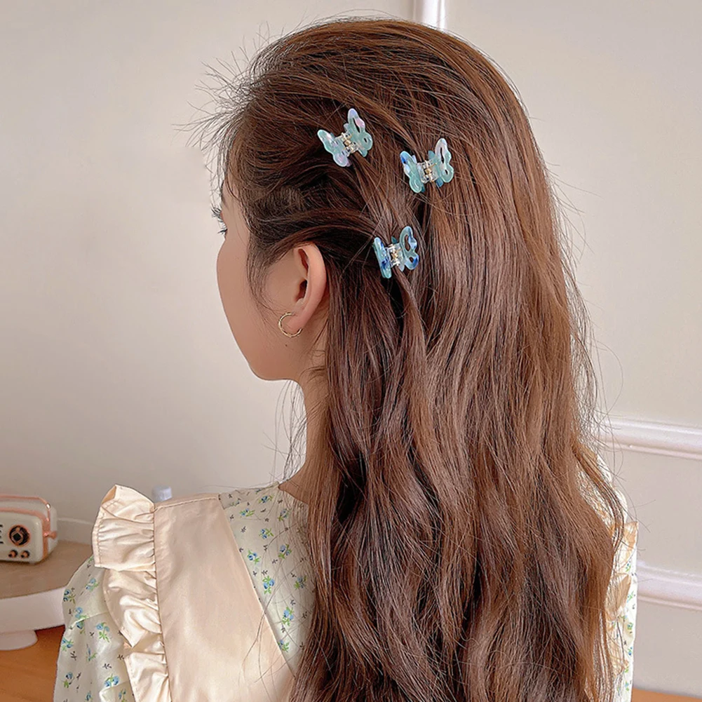 

2022 Acetate Butterfly Small Grab Clip Bangs Clips Women Hairpins Side Clips Headwear Braided Hair Claw Hair Accessories
