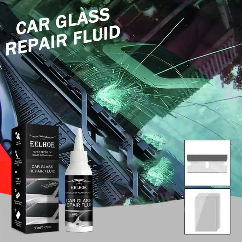 

50ml Cracked Glass Repair Kit Windshield Repair Restore Liquid Window Utensil DIY Car Crack Scratch Phone Screen Repair
