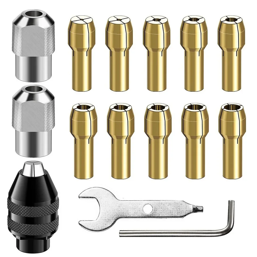 15 шт. набор цанговых патронов для дрели Dremel от 1/32 до 1/8 дюйма замена 4486 сверло