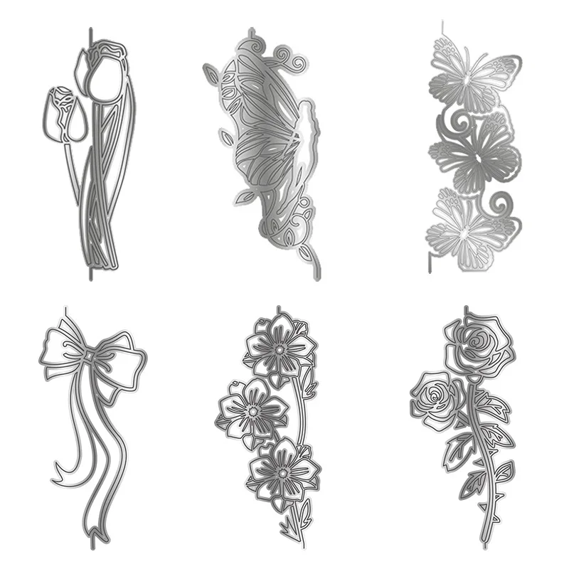

Flower Butterfly Metal Cutting Dies Border New Arrival 2022 Scrapbooking Paper Craft Decoration Supplies Card Making Die Cuts