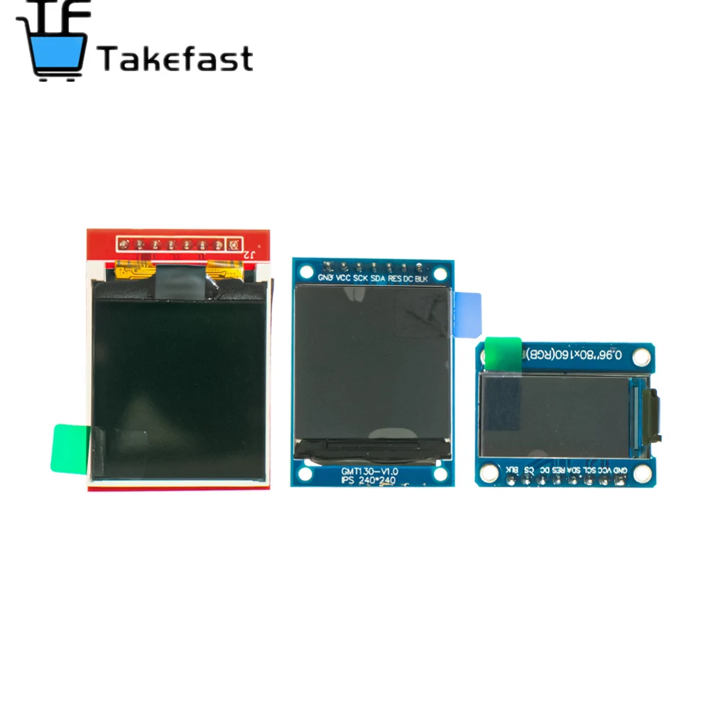 10 шт. TFT-дисплей 0 96/1 3 дюймов IPS 7P SPI HD 65K полноцветный ЖК-модуль ST7735 Привод IC 80*160 (не