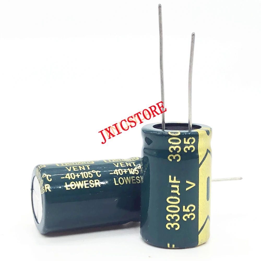 

6 шт., алюминиевый электролитический конденсатор с низким сопротивлением, 35 в, 3300 мкФ, 16*25, 3300 мкФ, 35 в, 20%