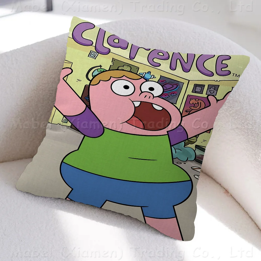 Cartoon C-Clarence TV Office Cushion Pillowcase Car Cover45X45CM Lumbar Sofa Pillowcover