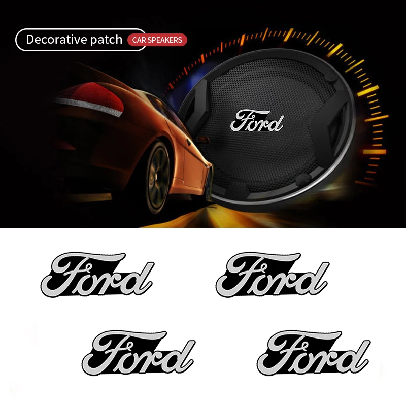 

10 шт., автомобильное аудио, украшение, 3D алюминиевый значок, эмблема, наклейка для Ford Fiesta EcoSport ESCORT focus 1 focus 3 focus 2