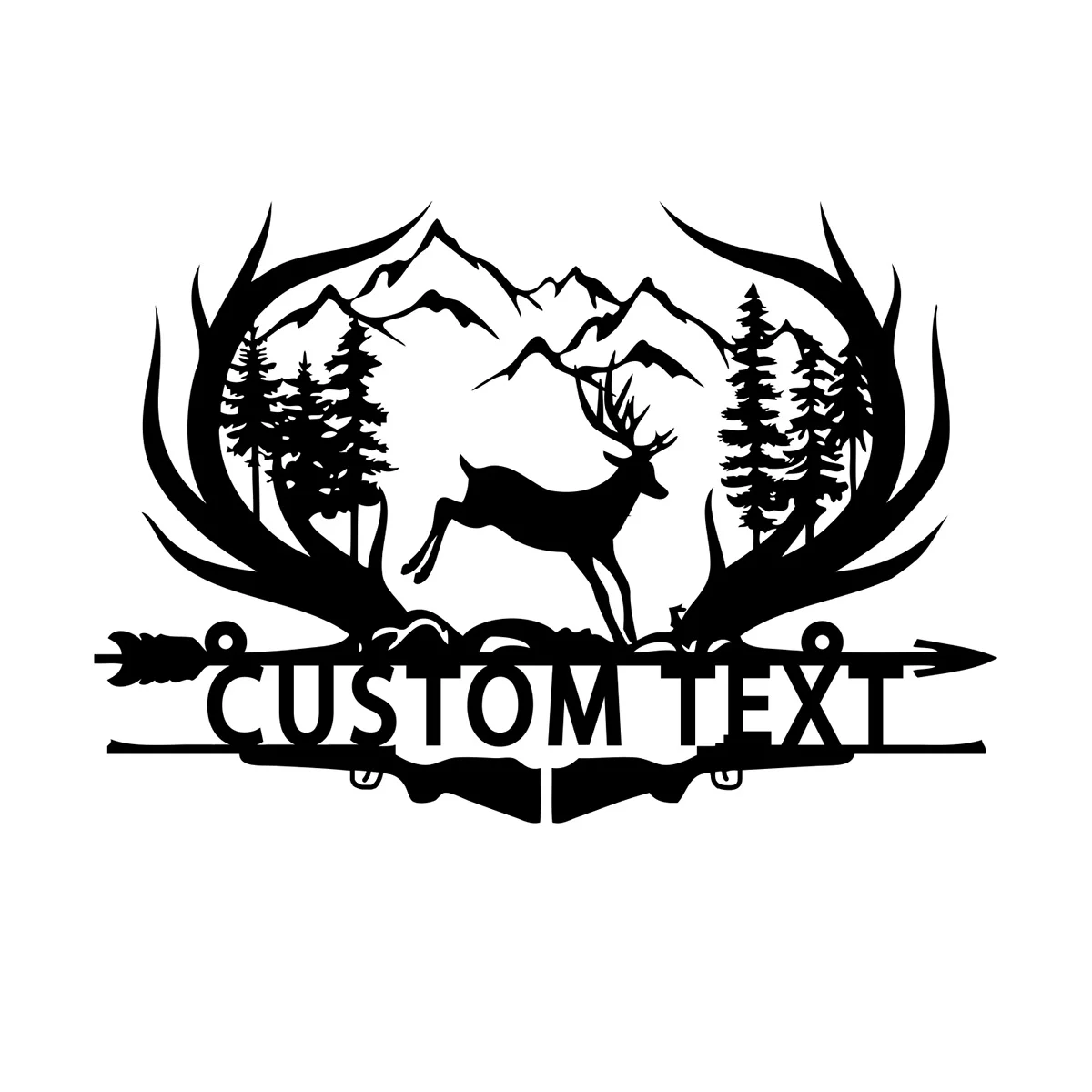 Персонализированный Металлический Настенный знак с оленем на