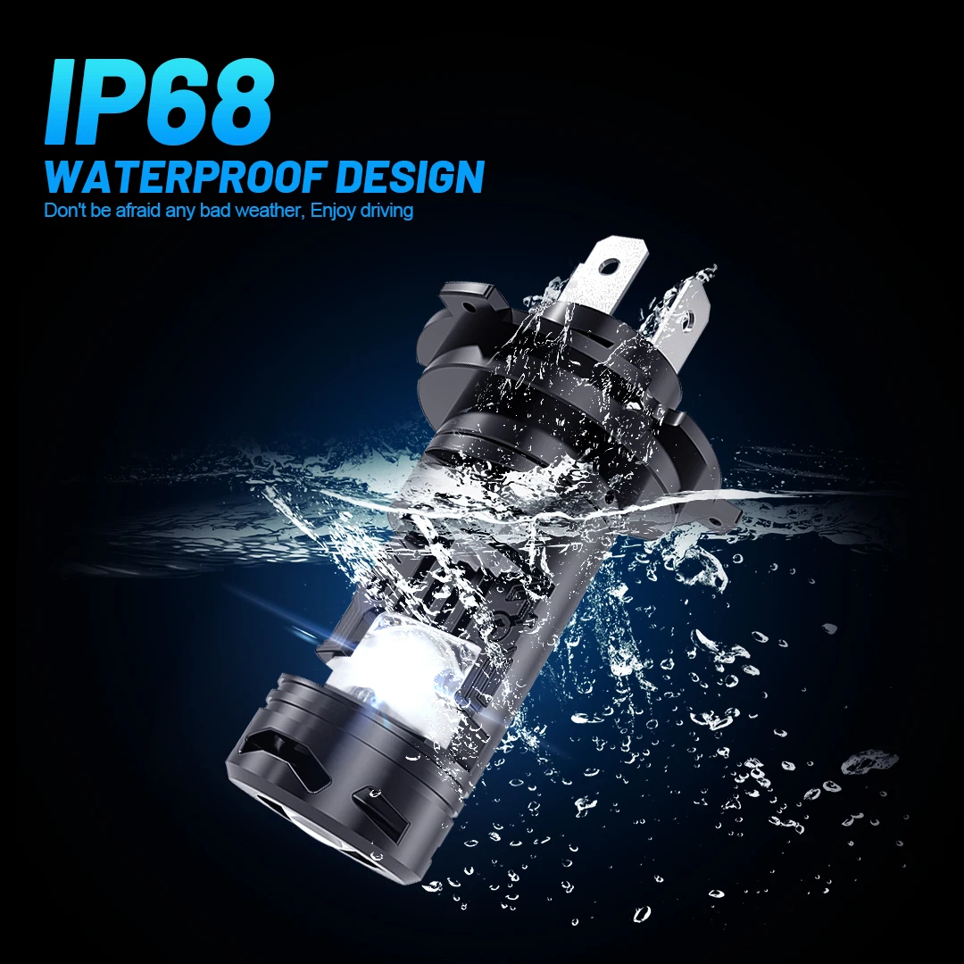 NLpearl 2 шт. H4 светодиодный объектив для проектора мини-размер с вентилятором Bi LED 100