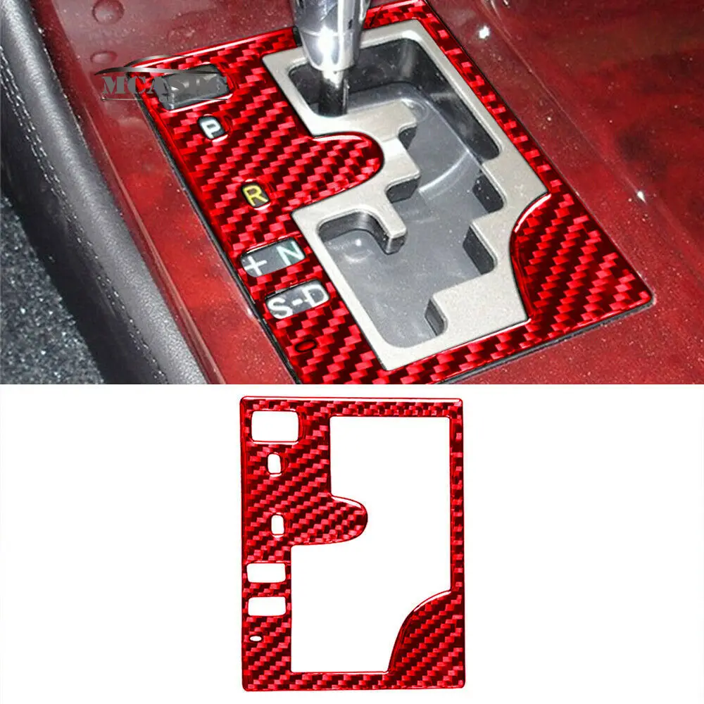 

1x Красная панель переключения передач из углеродного волокна, внутренняя отделка для LEXUS GS 2006-2011