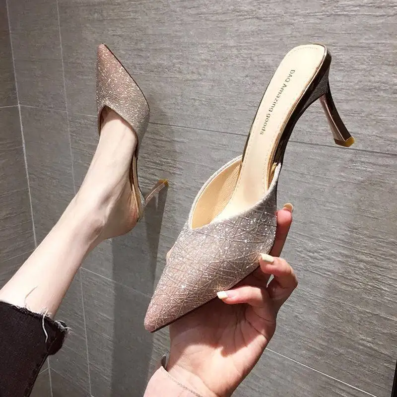 

BEYARNE Ladies Sandals High Heels Summer Rhinestone High Heels Ladies Wedding High Heels Sexy Crystal Sandals High Heels