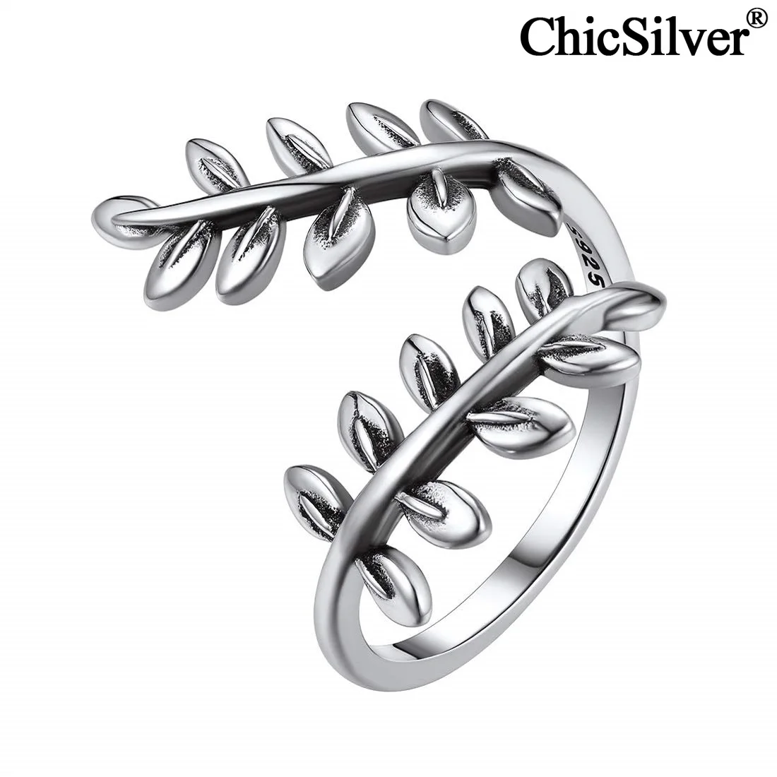 

ChicSilver Leaf Wrap Toe Ring for Women 925 Sterling Silver Adjustable Open Pinky Finger Ring Cute Dainty Beach Foot Jewelry