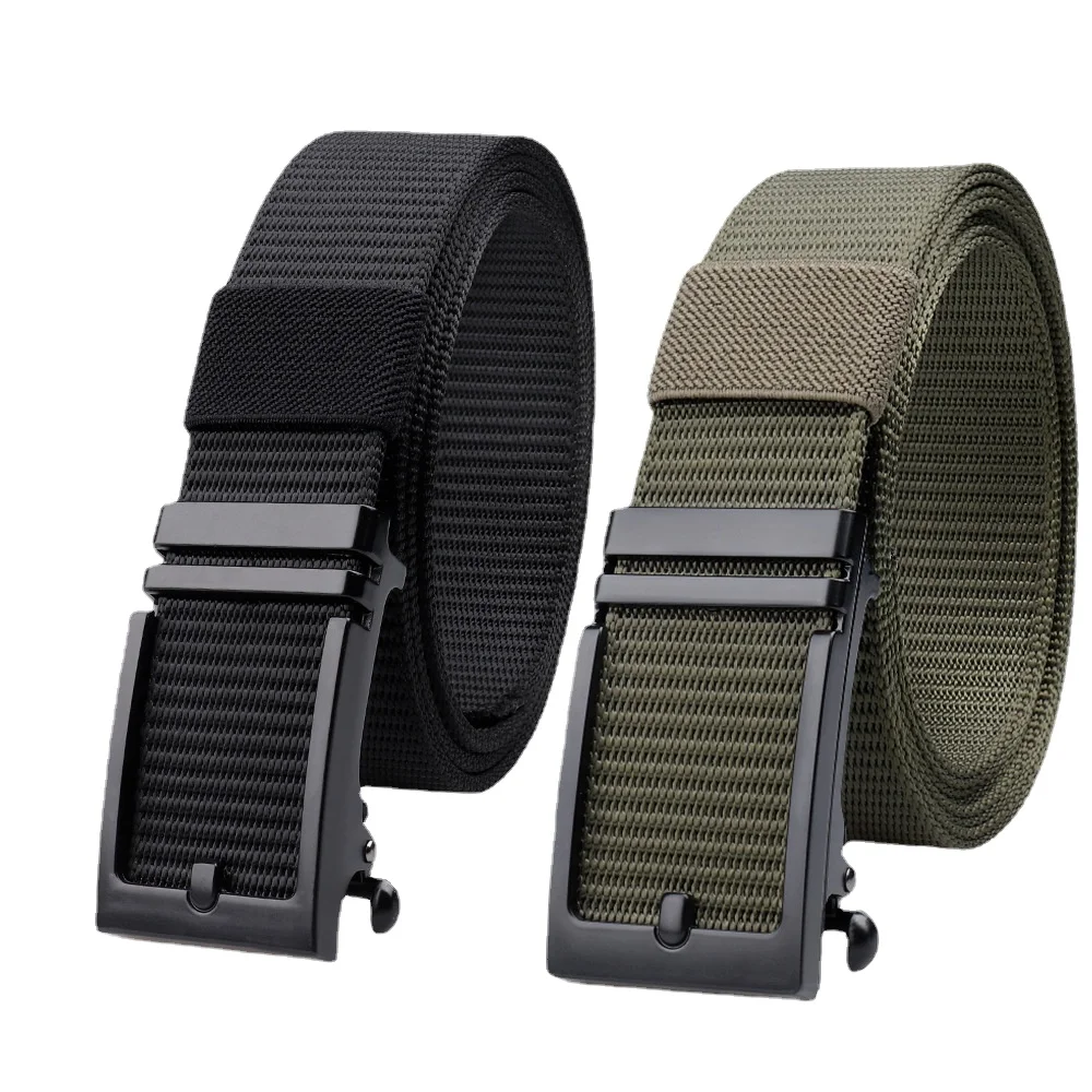 Alloy Automatic Buckle Thickened Nylon Belt Military Tactical Belt Casual Fashion Men's Knitted Belt