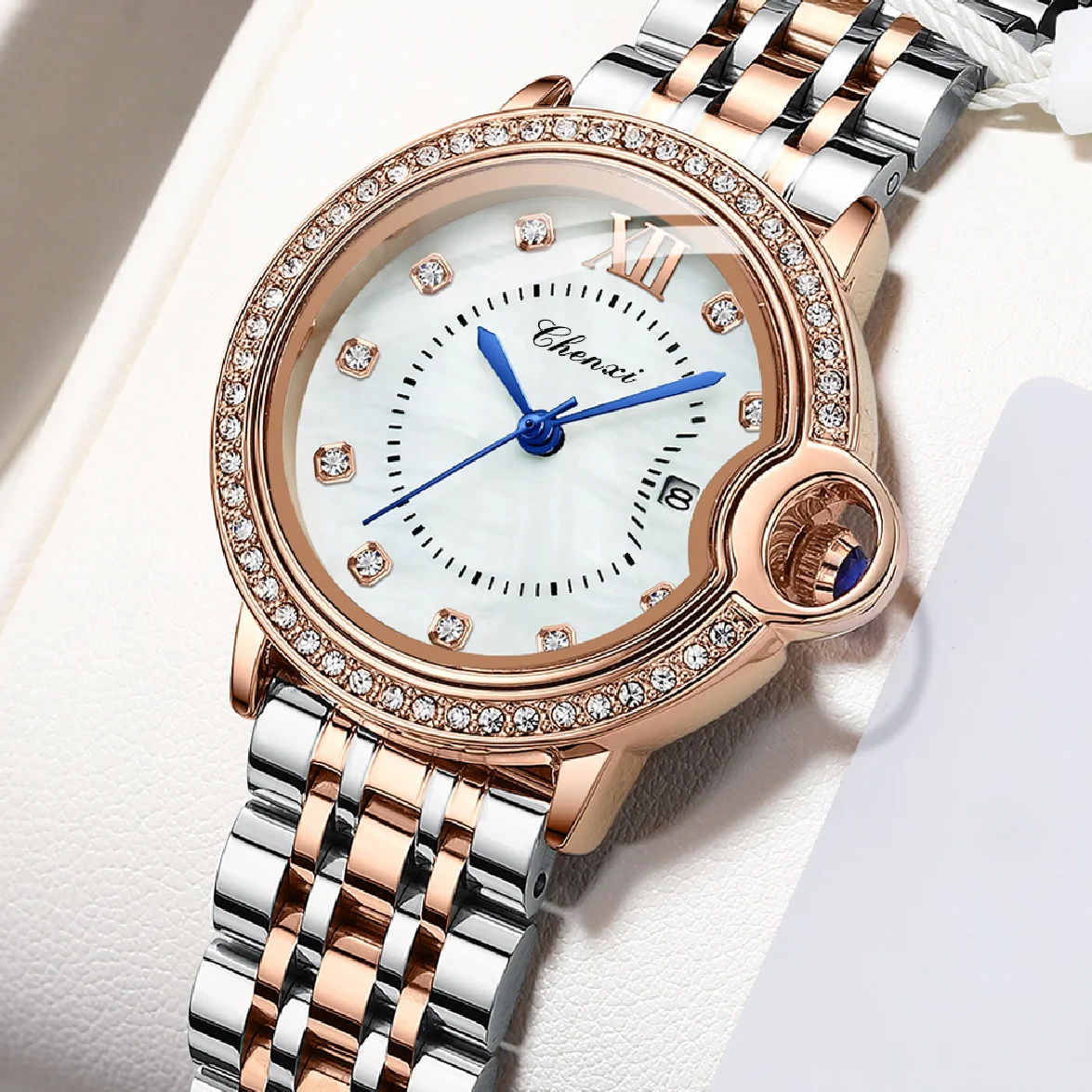 

CHENXI Brand Women Watch Top Brand Waterproof Rose Gold Quartz Clock Ladies Stainless Steel Dress Wrist Watches Relogio Feminino