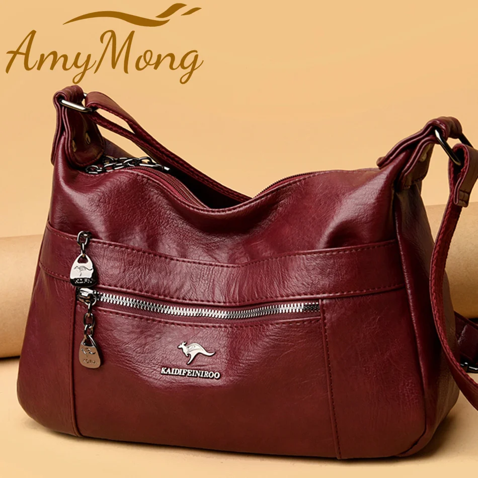 

New Genuine Brand Leather Sac Luxury Handbags Purses Women Bags Designer Shoulder Crossbody Messenger Bags 2023 Female Hand Bag
