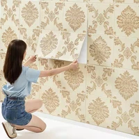 european style wallpaper self adhesive paper 3d waterproof wall sticker bedroom living room home decor
