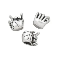 25pcs antique silver victory hand i love you cuentas bisuter%c3%ada metal big hole beads fit european charm bracelets jewelry l1455