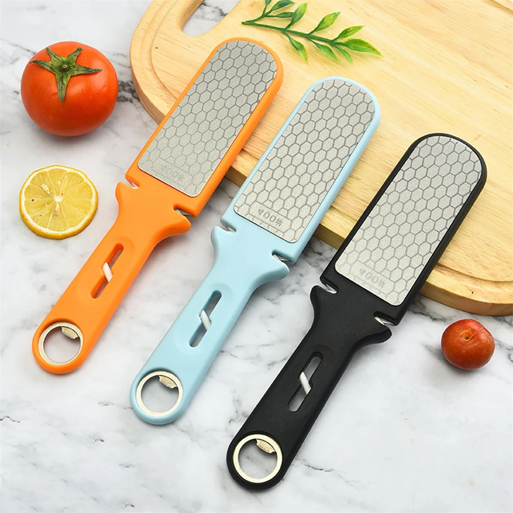 

BalleenShiny Knife Sharpening File 6 in1 Utility Professional Sharpening Stone File Handle Knife Sharpener Coarse Sand Hone Tool