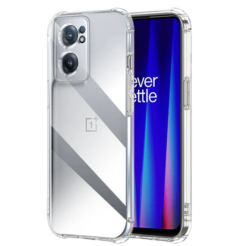 

Силиконовый прозрачный чехол для OnePlus Nord CE, 2 искусственных угла, противоударный мягкий чехол из ТПУ для Oneplus Nord2, 5G N200, N100, N10, CE