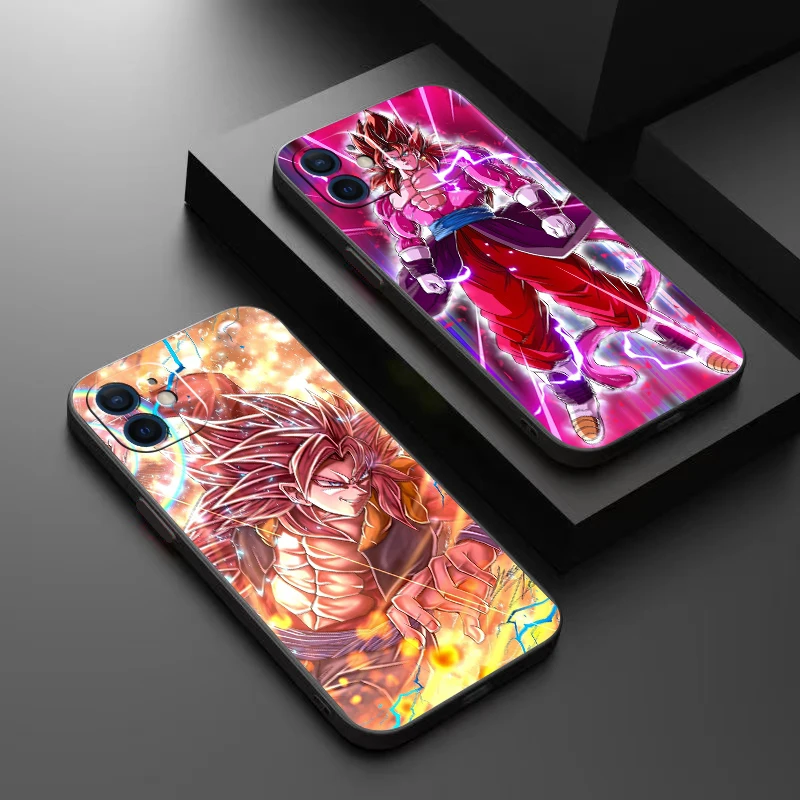 

Japanese Anime Dragon Ball Phone Case For Funda iPhone 13 12 11 Pro Max 13 12 Mini X XR XS Max 6 6s 7 8 Plus Liquid Silicon