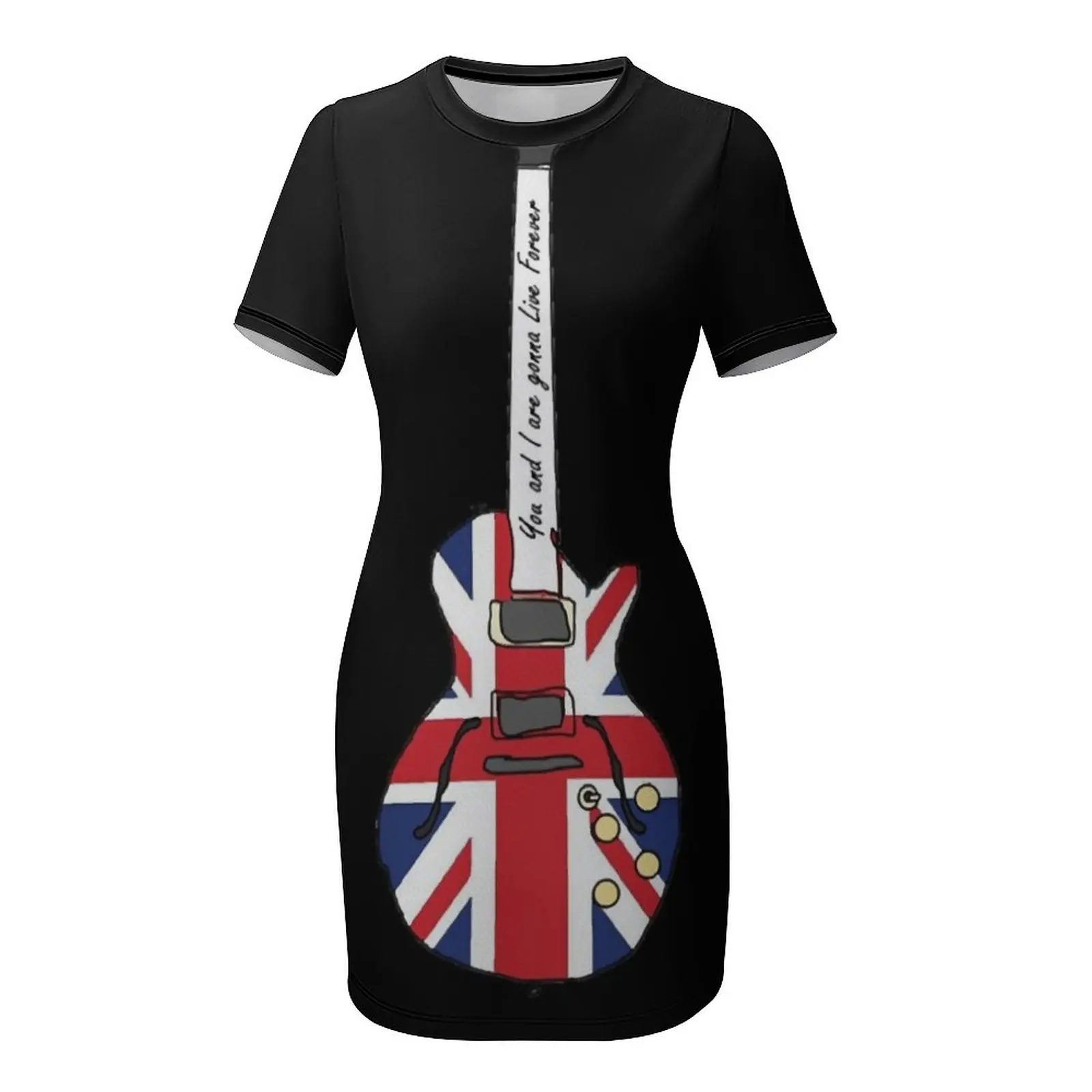 Noel Gallagher Union Jack Sheraton Live Forever платье с короткими рукавами женские вечерние платья