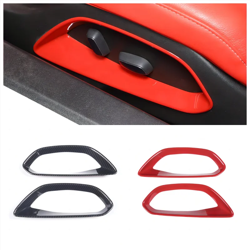 

Для Chevrolet Corvette C8 Stingray Z51 Z06 2020-2023 ABS спортивная красная панель регулировки сиденья рамка отделка автомобильный Стайлинг Аксессуары наборы