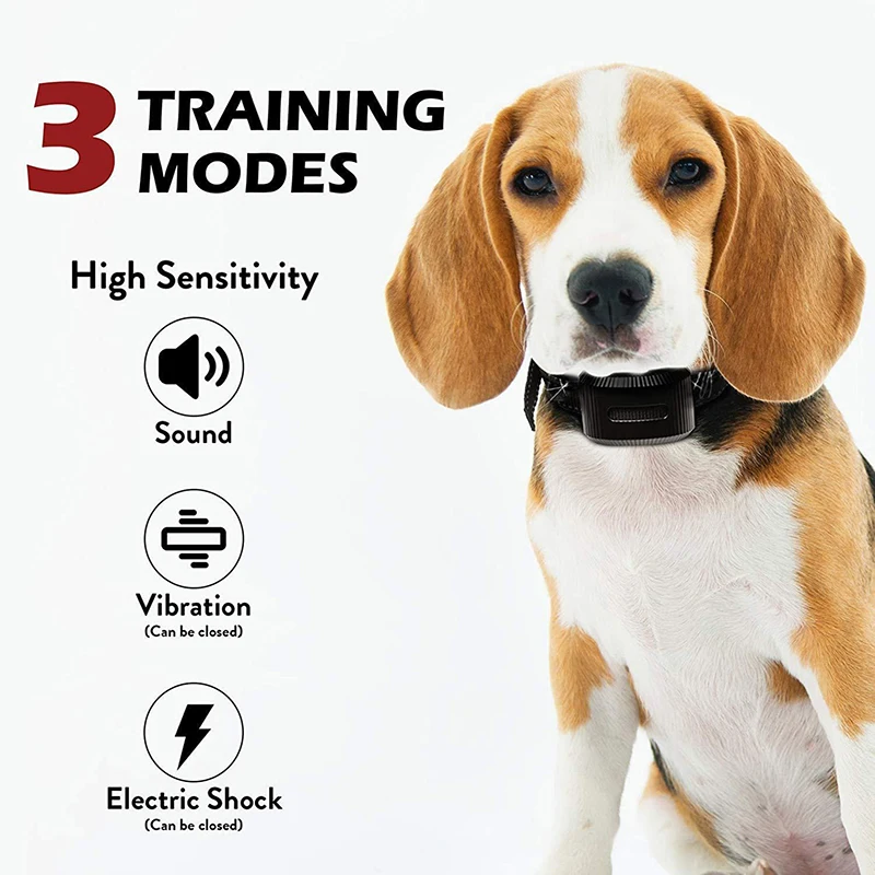 

Pet Dog Voice Control Bark Stop Rechargeable Advanced Skin Control Shock Vibration Dog Training Collar Pet Automatic Skin Stop