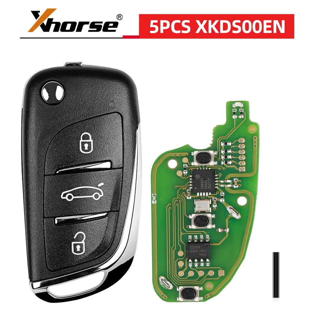5 шт./партия пульт дистанционного управления XHORSE XKDS00EN X002 для Volkswagen DS 3 кнопки